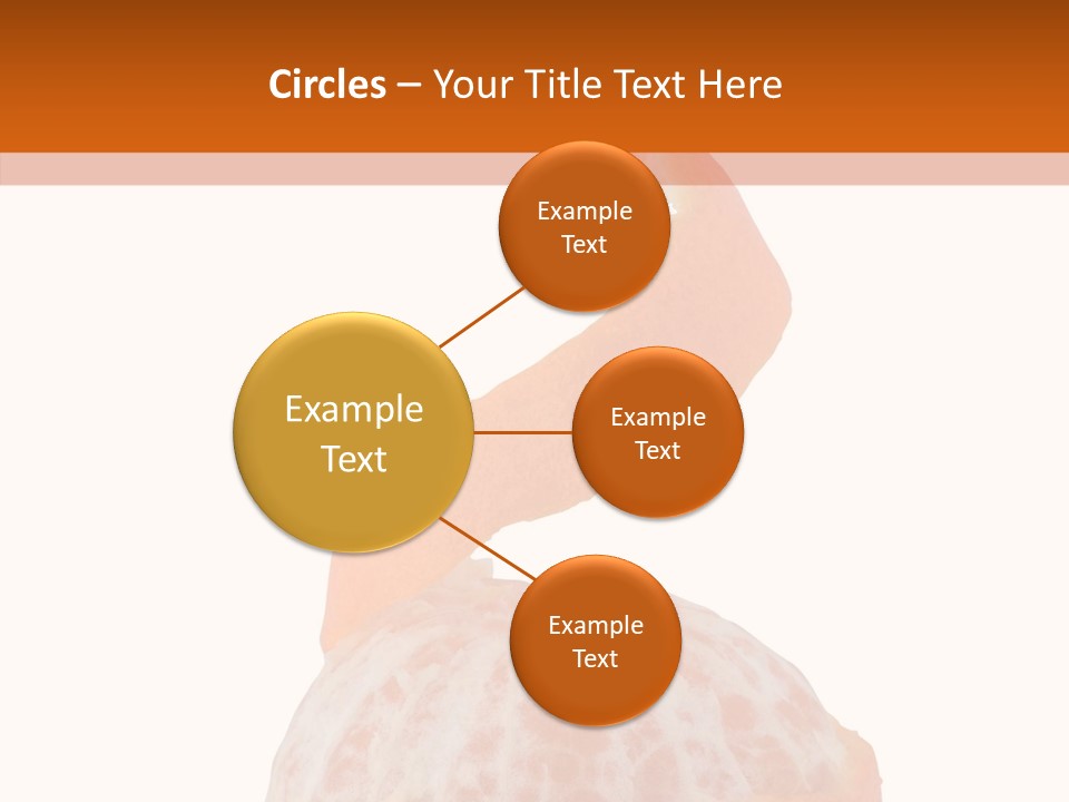 Single Mandarin Healthy PowerPoint Template