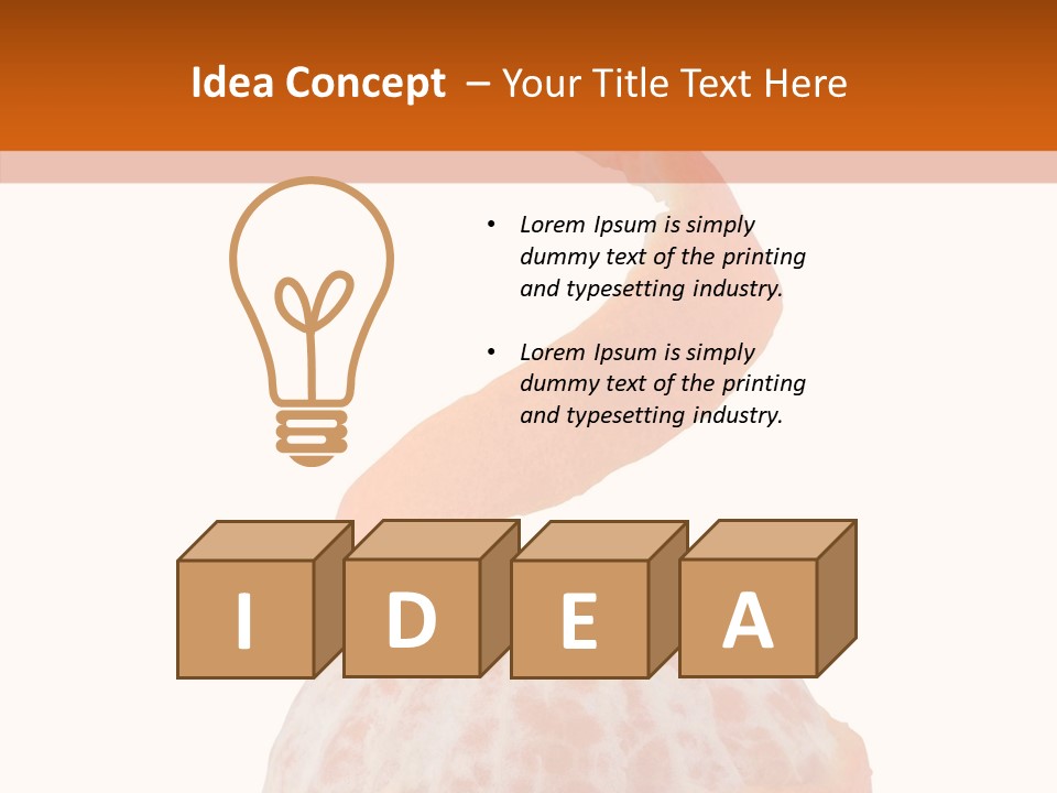 Single Mandarin Healthy PowerPoint Template