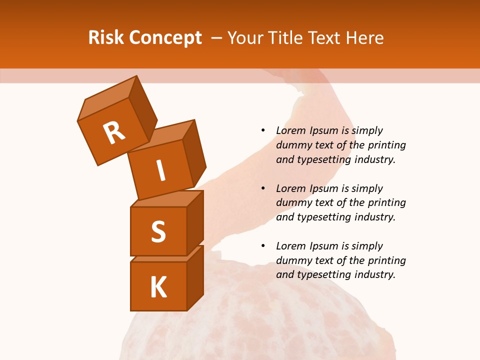 Single Mandarin Healthy PowerPoint Template