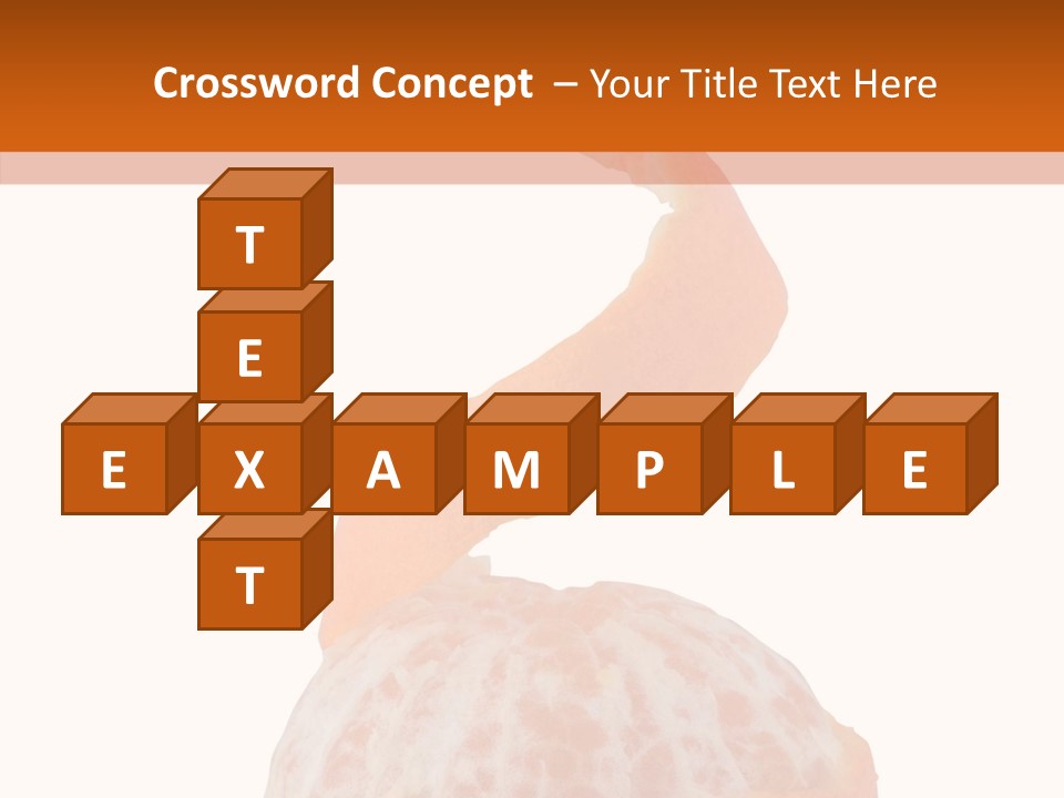 Single Mandarin Healthy PowerPoint Template