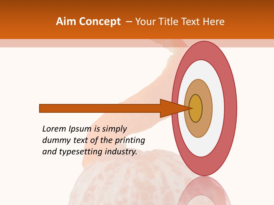 Single Mandarin Healthy PowerPoint Template