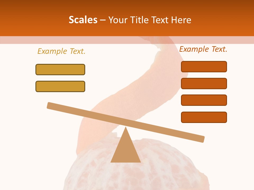 Single Mandarin Healthy PowerPoint Template