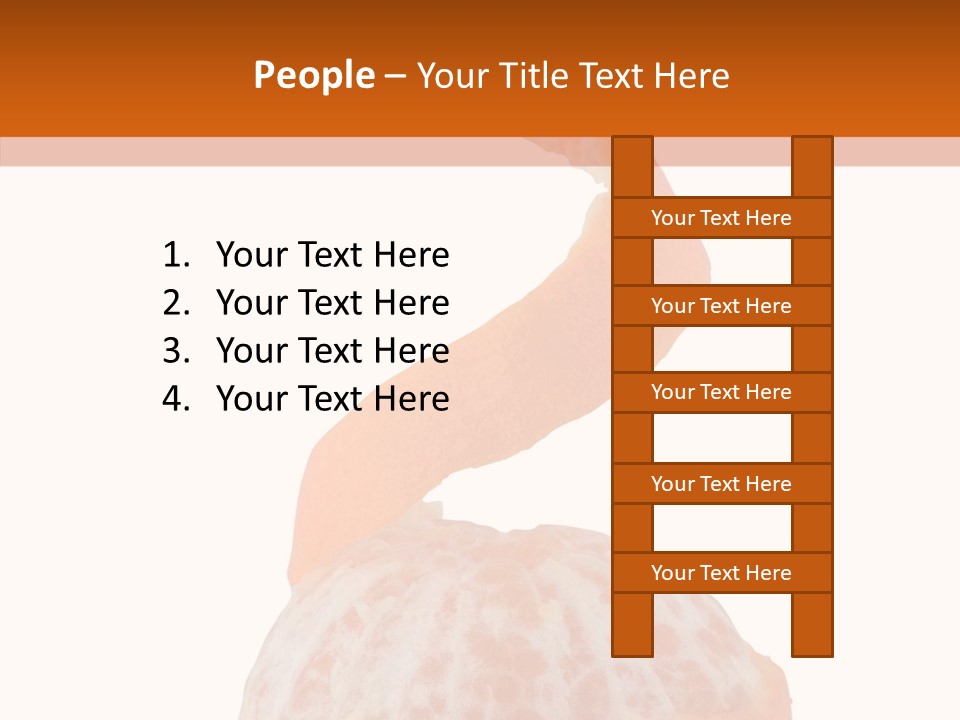 Single Mandarin Healthy PowerPoint Template