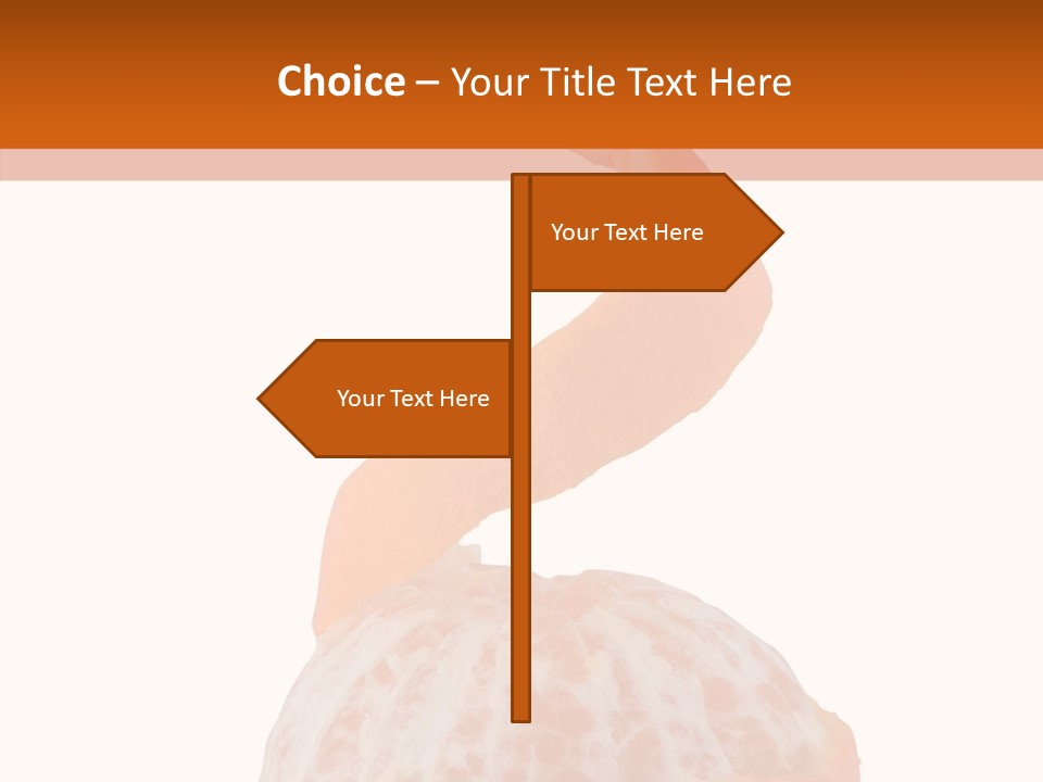 Single Mandarin Healthy PowerPoint Template