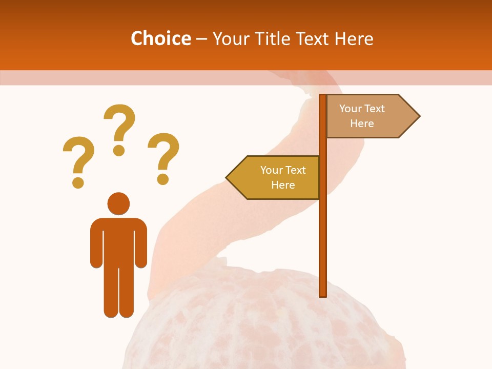 Single Mandarin Healthy PowerPoint Template