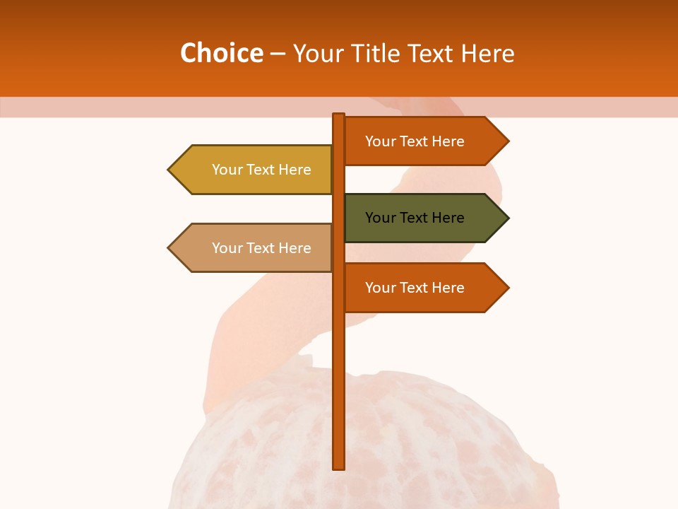 Single Mandarin Healthy PowerPoint Template