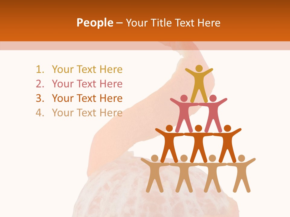 Single Mandarin Healthy PowerPoint Template