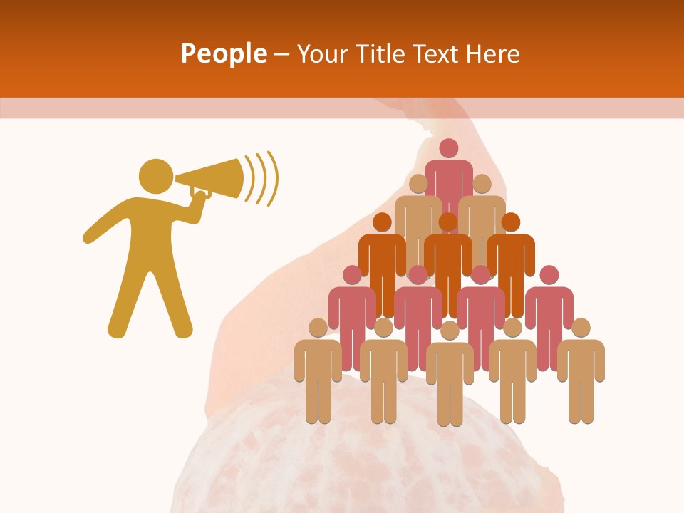 Single Mandarin Healthy PowerPoint Template