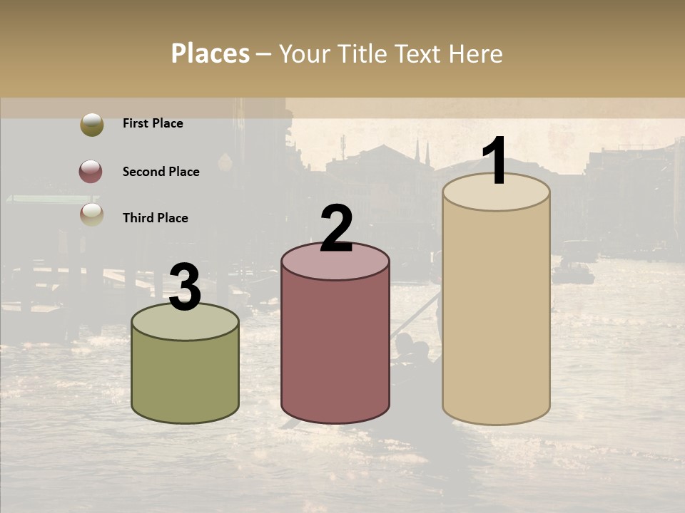 Italy Gondolier Real PowerPoint Template