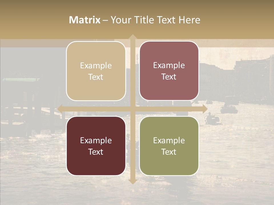 Italy Gondolier Real PowerPoint Template