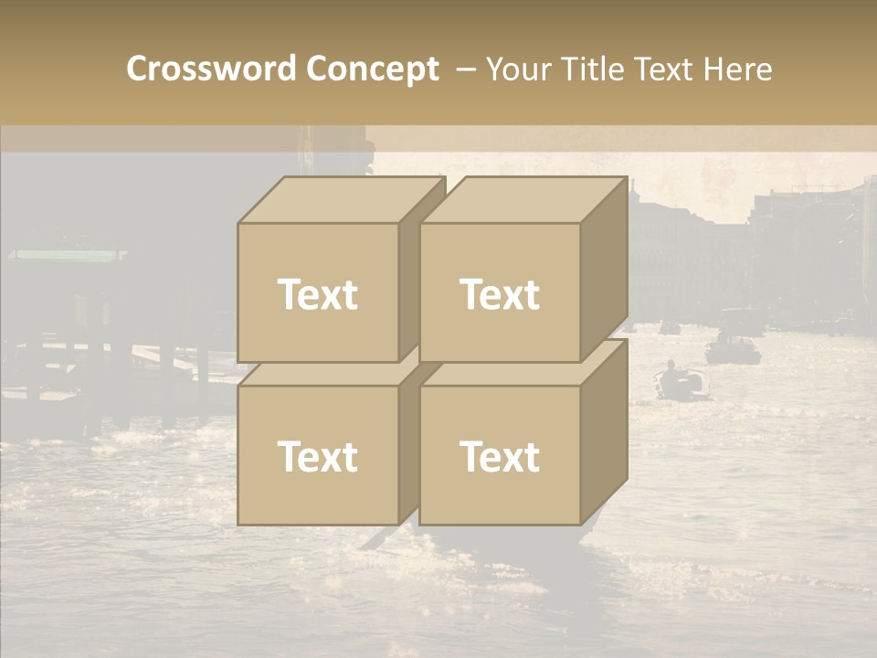 Italy Gondolier Real PowerPoint Template