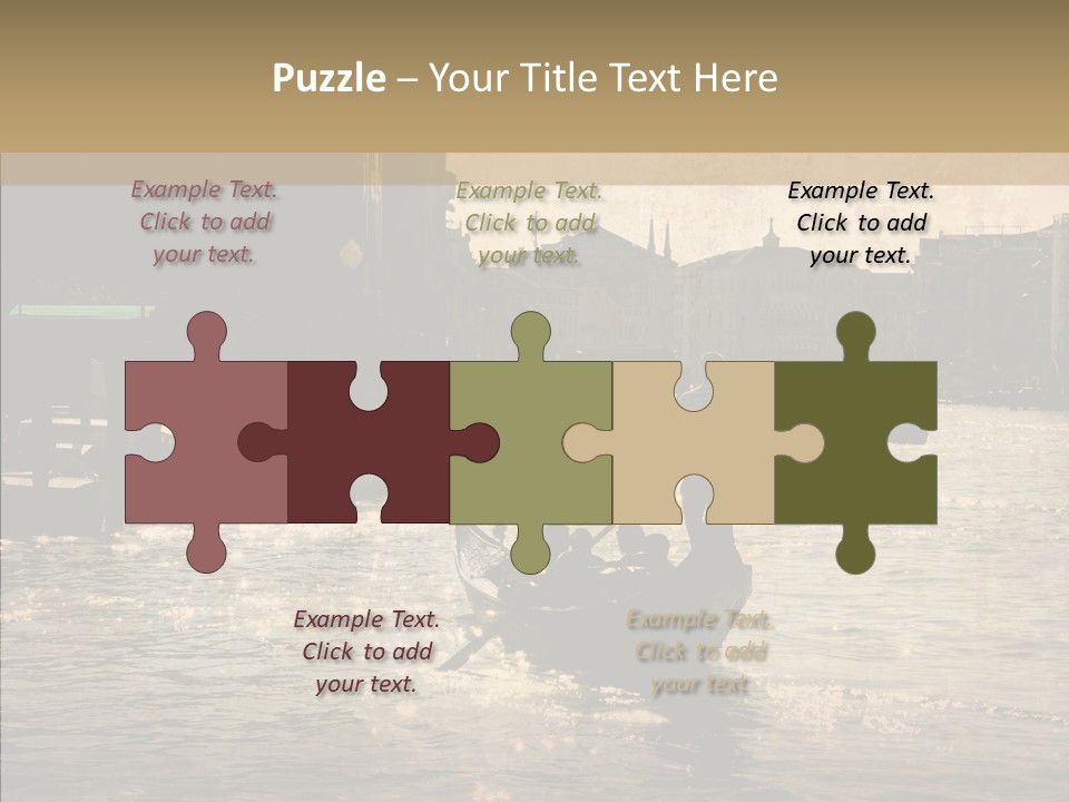 Italy Gondolier Real PowerPoint Template