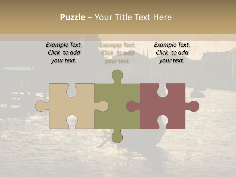 Italy Gondolier Real PowerPoint Template