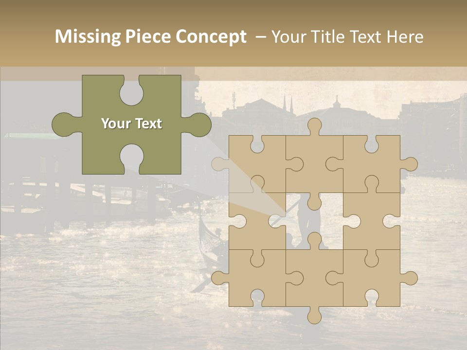 Italy Gondolier Real PowerPoint Template