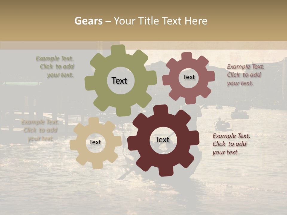 Italy Gondolier Real PowerPoint Template