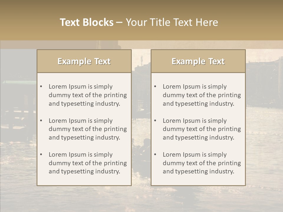 Italy Gondolier Real PowerPoint Template