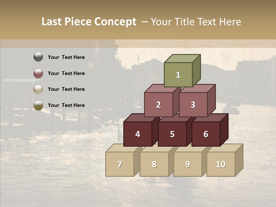 Italy Gondolier Real PowerPoint Template