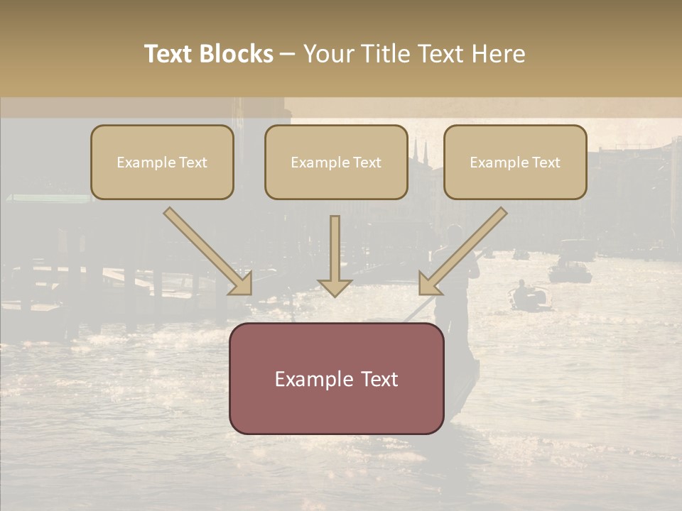 Italy Gondolier Real PowerPoint Template