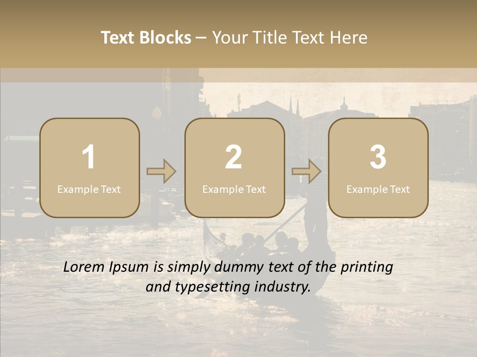 Italy Gondolier Real PowerPoint Template