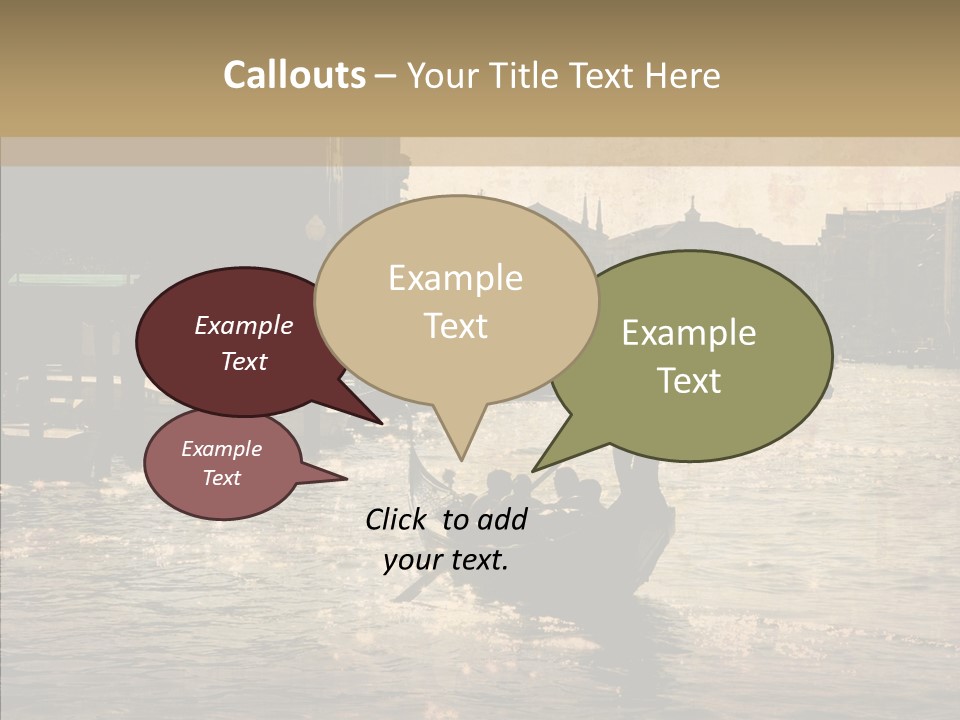 Italy Gondolier Real PowerPoint Template