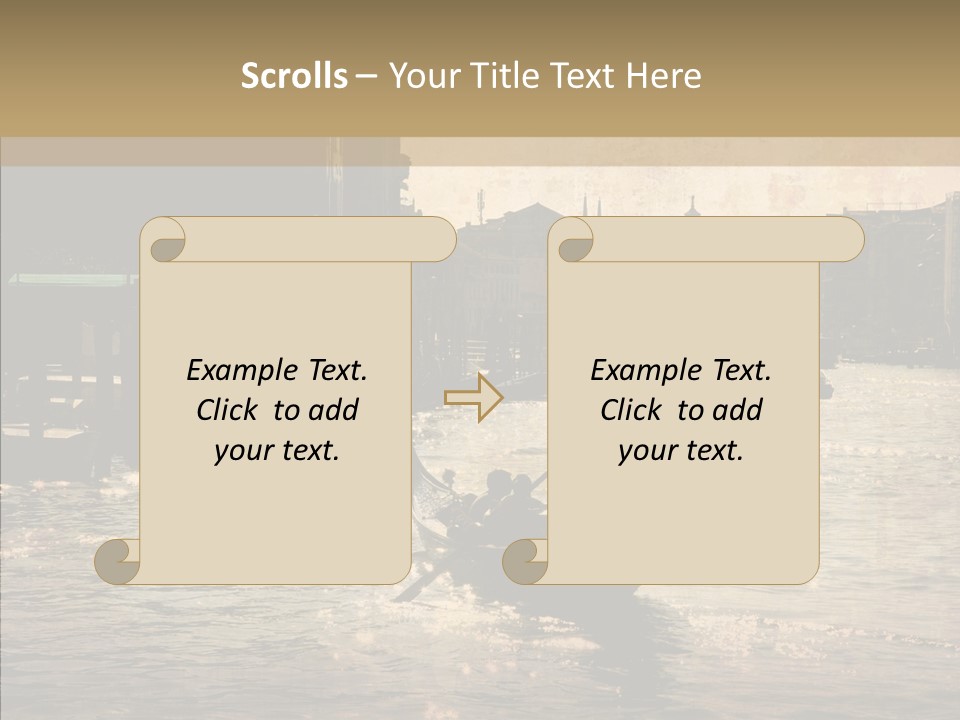 Italy Gondolier Real PowerPoint Template