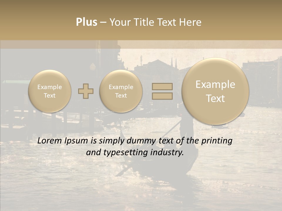 Italy Gondolier Real PowerPoint Template