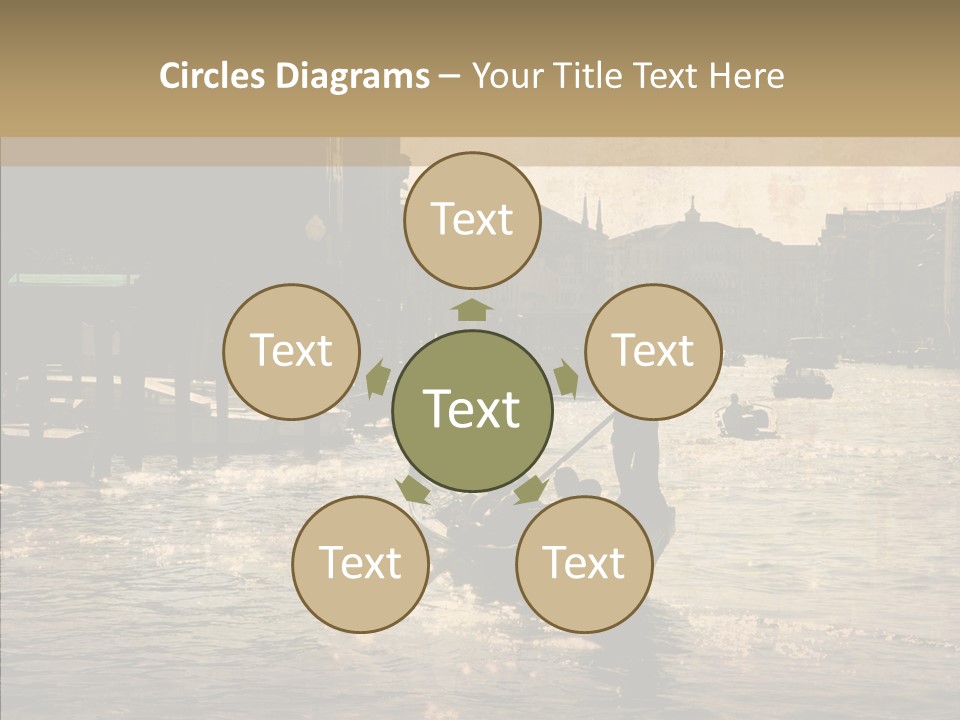 Italy Gondolier Real PowerPoint Template