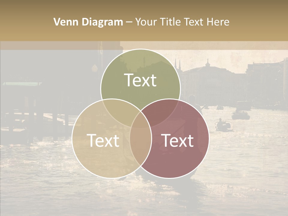 Italy Gondolier Real PowerPoint Template