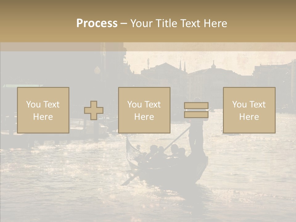 Italy Gondolier Real PowerPoint Template