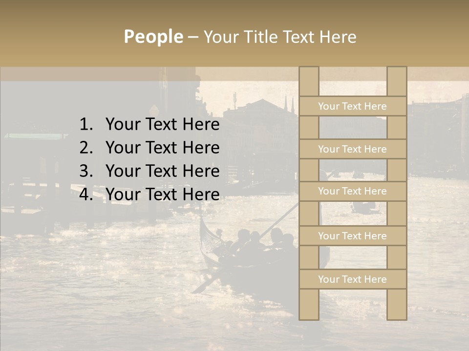 Italy Gondolier Real PowerPoint Template