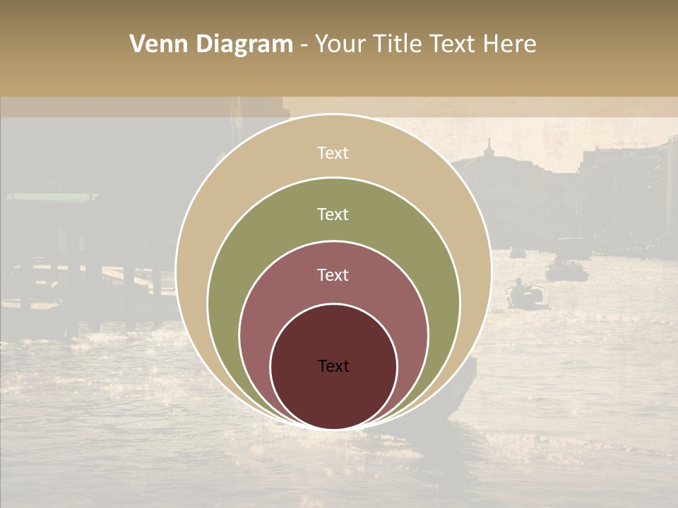 Italy Gondolier Real PowerPoint Template