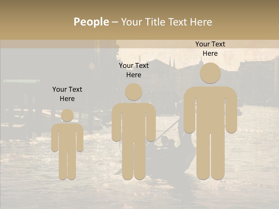 Italy Gondolier Real PowerPoint Template
