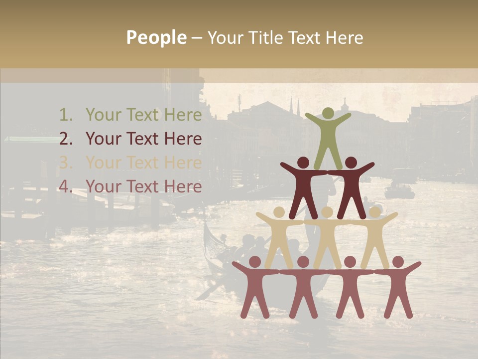 Italy Gondolier Real PowerPoint Template