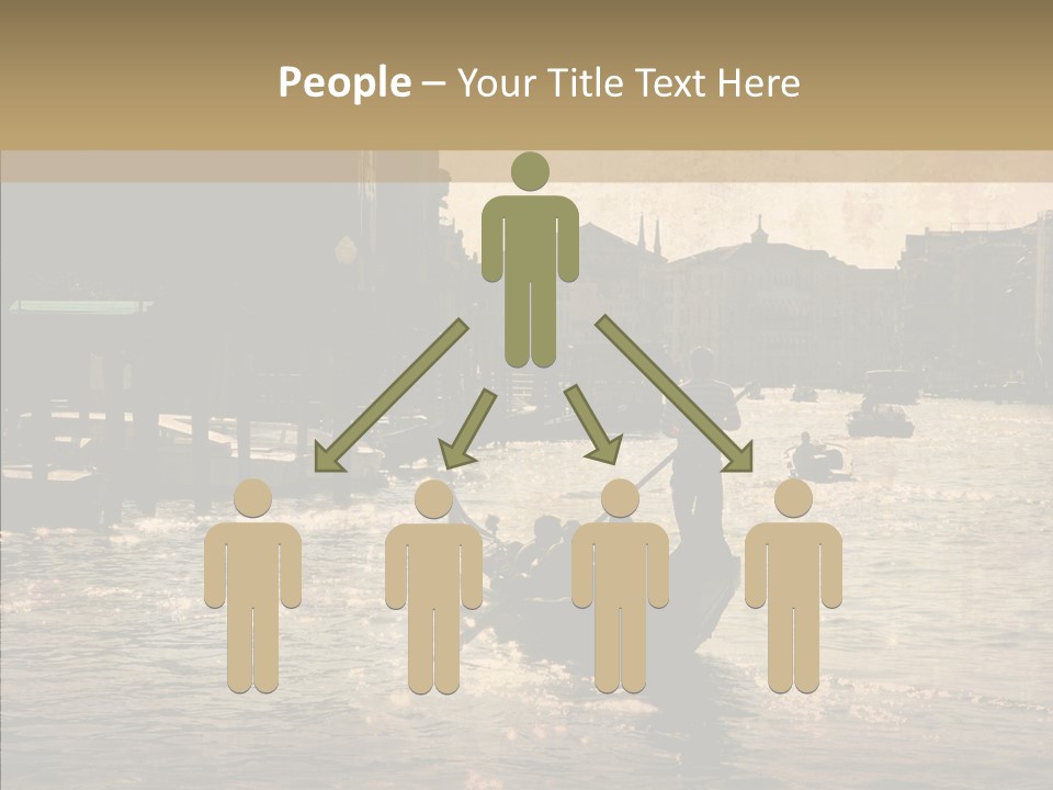 Italy Gondolier Real PowerPoint Template