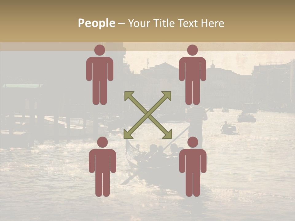 Italy Gondolier Real PowerPoint Template