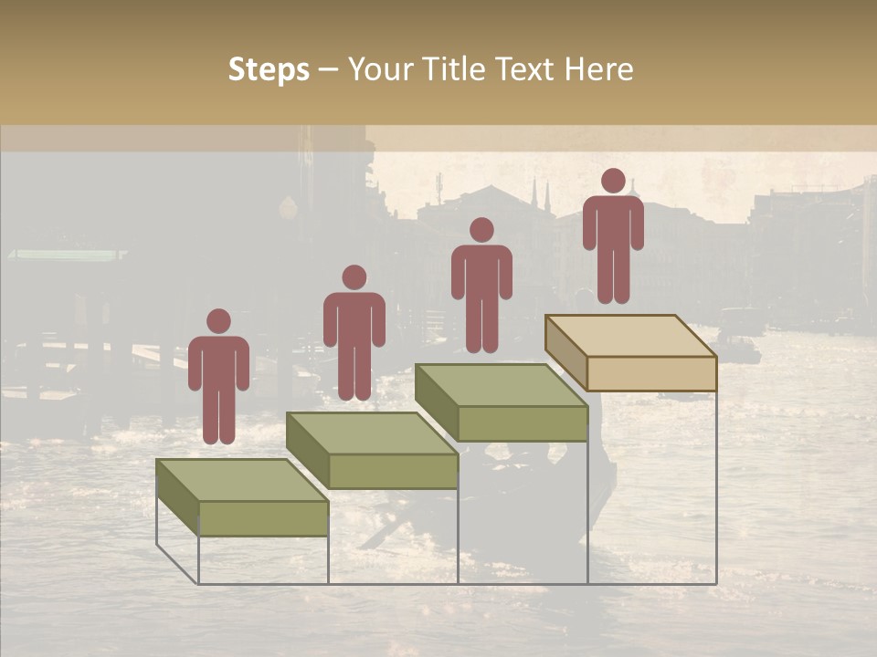 Italy Gondolier Real PowerPoint Template