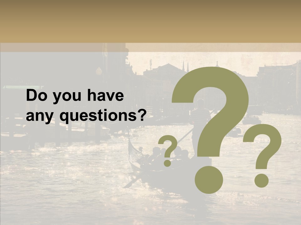 Italy Gondolier Real PowerPoint Template