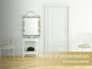 Leather Seat Room PowerPoint Template