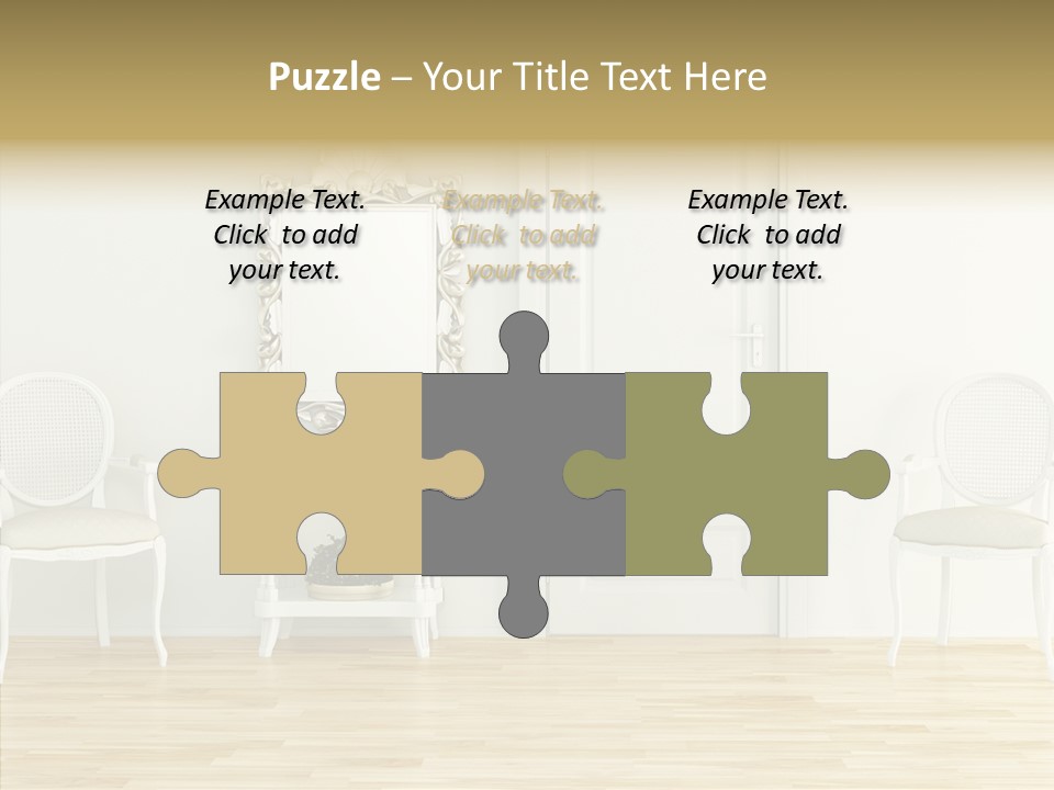 Leather Seat Room PowerPoint Template