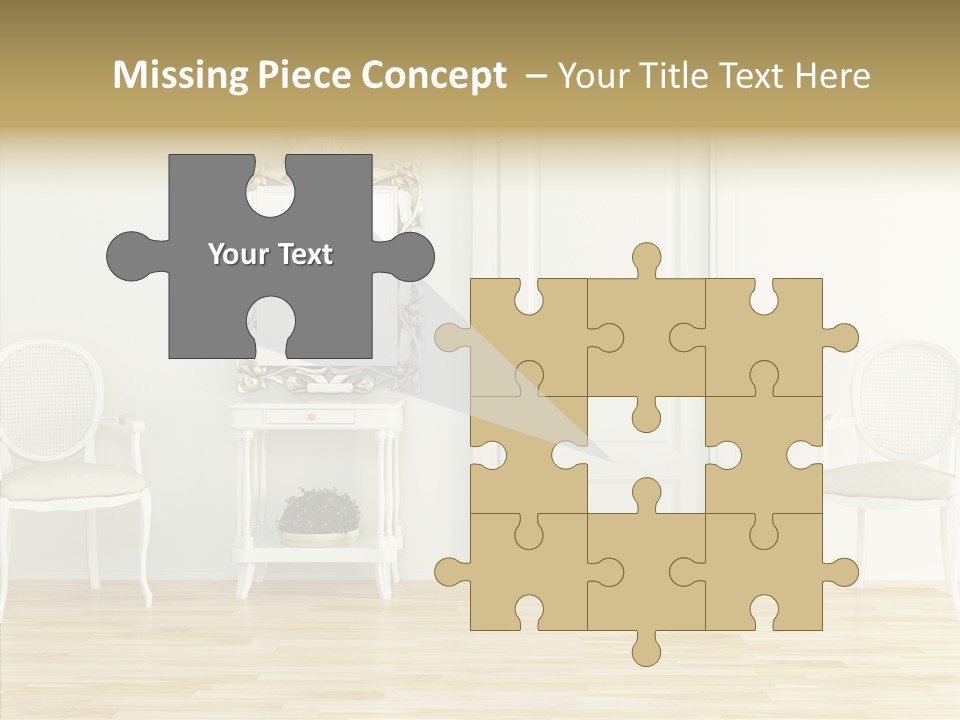 Leather Seat Room PowerPoint Template