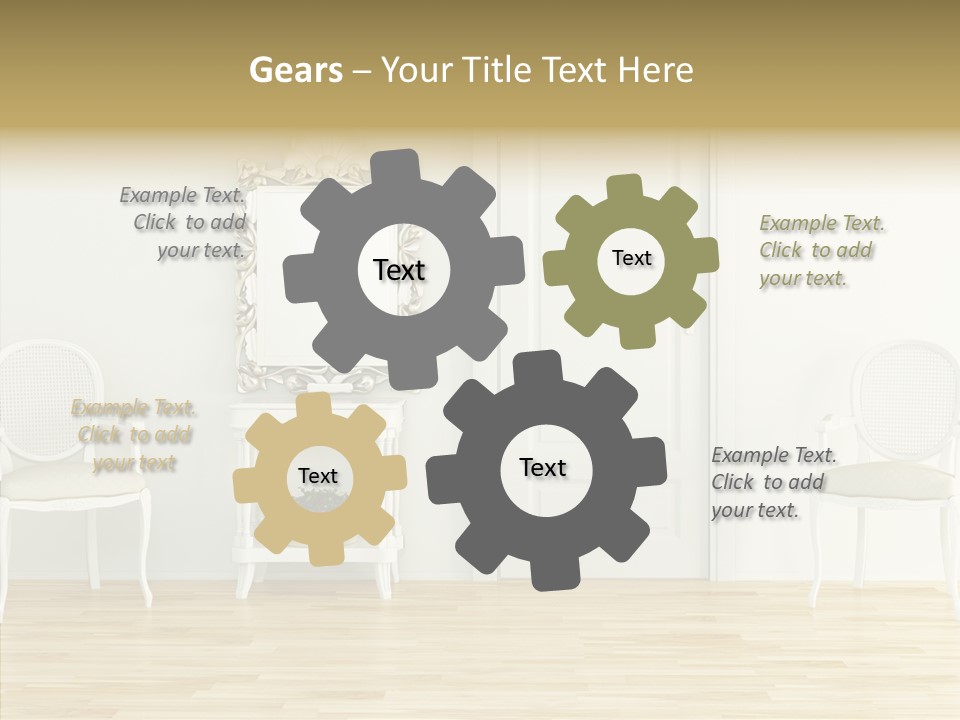 Leather Seat Room PowerPoint Template