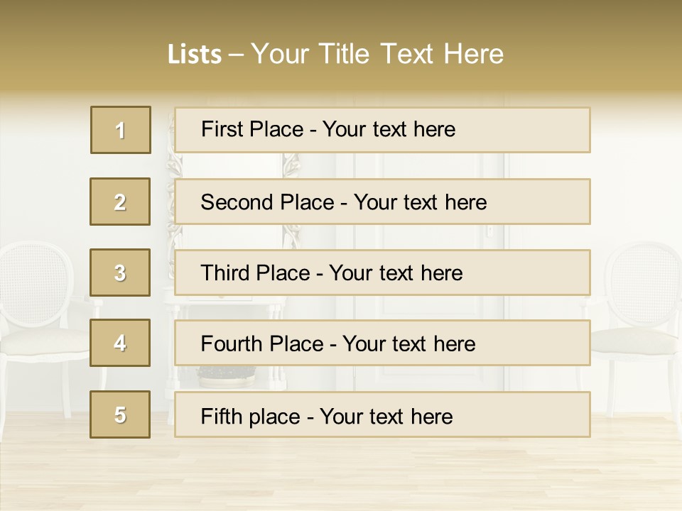 Leather Seat Room PowerPoint Template