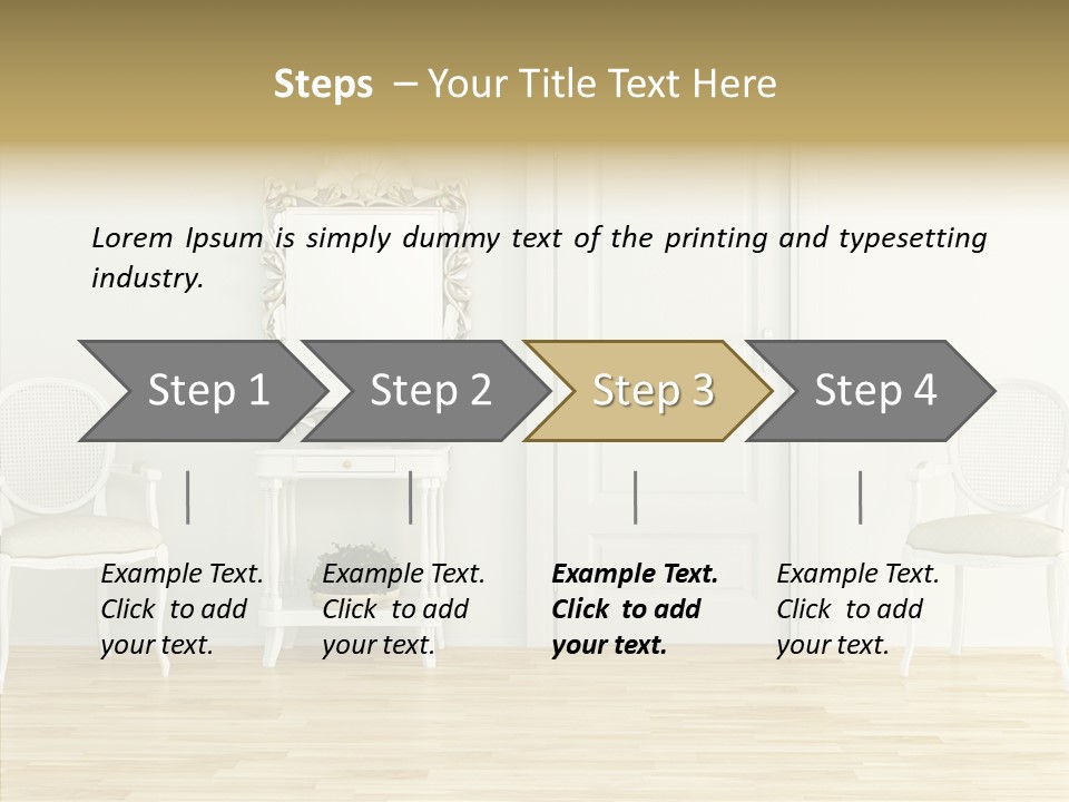 Leather Seat Room PowerPoint Template