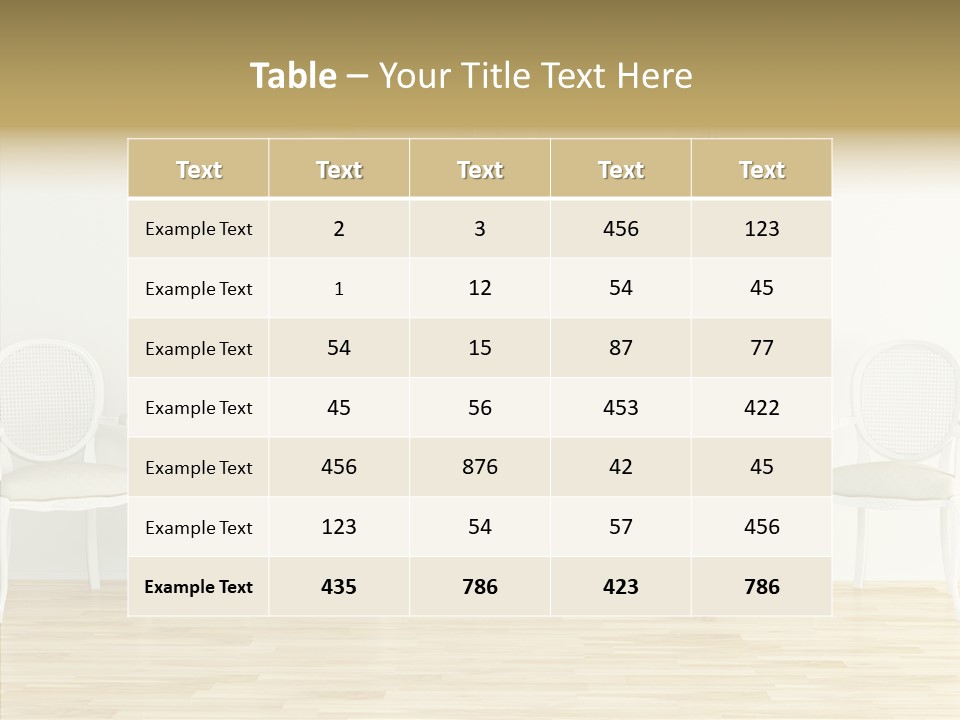 Leather Seat Room PowerPoint Template