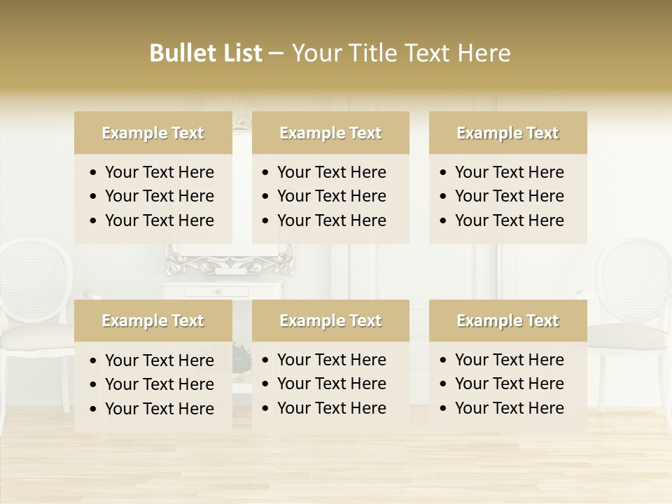 Leather Seat Room PowerPoint Template