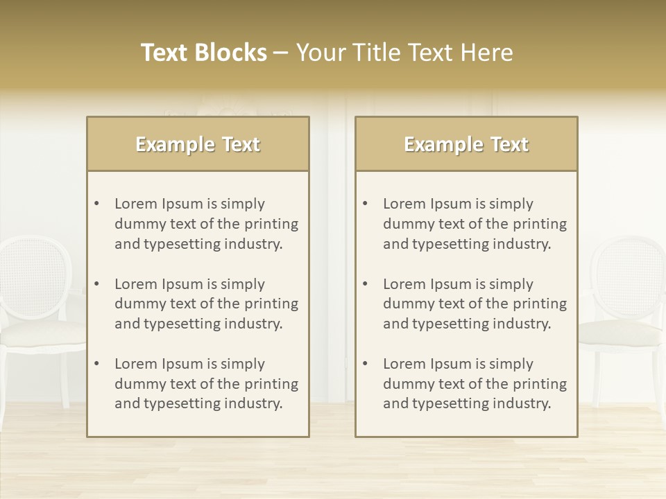 Leather Seat Room PowerPoint Template