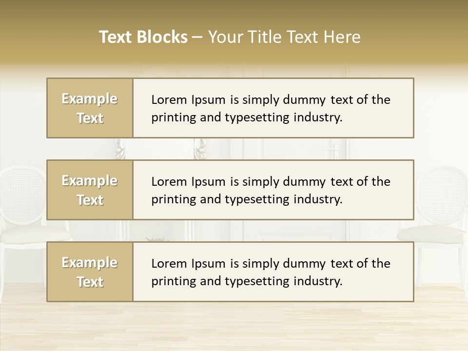 Leather Seat Room PowerPoint Template