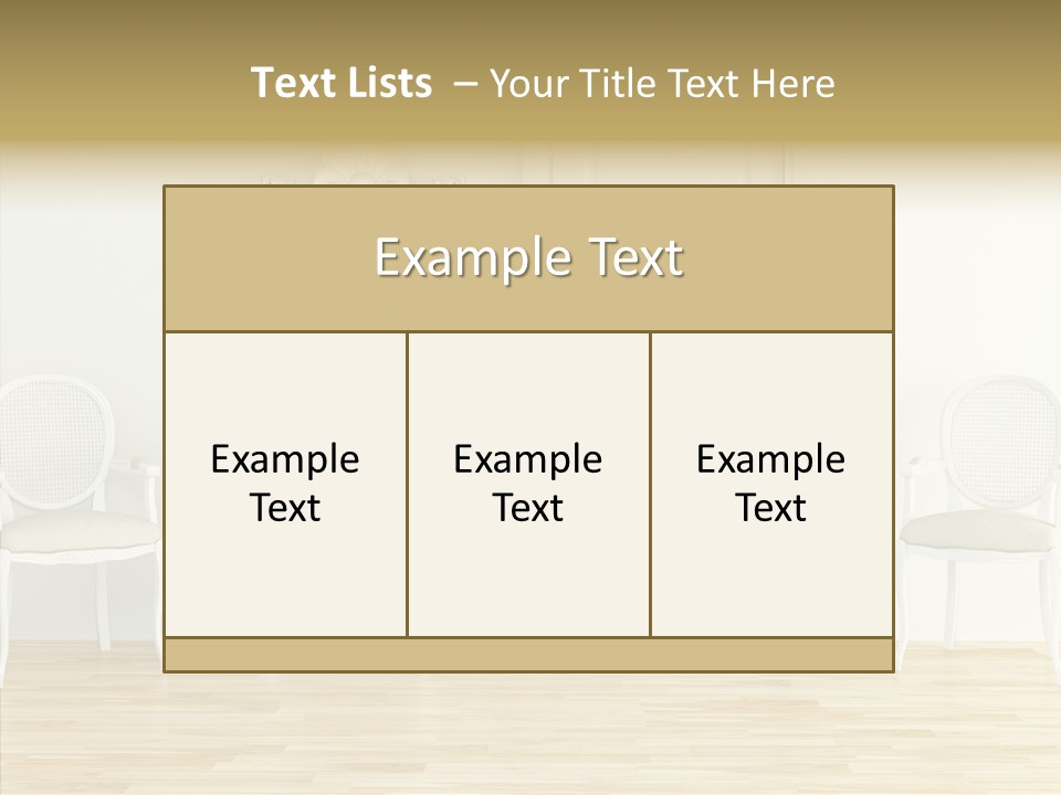 Leather Seat Room PowerPoint Template