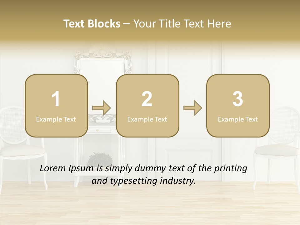 Leather Seat Room PowerPoint Template