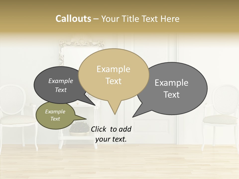 Leather Seat Room PowerPoint Template